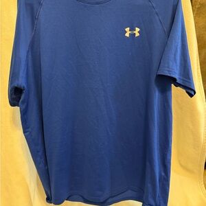 Under Armour Men's Short Sleeve Tee in Blue and Gold